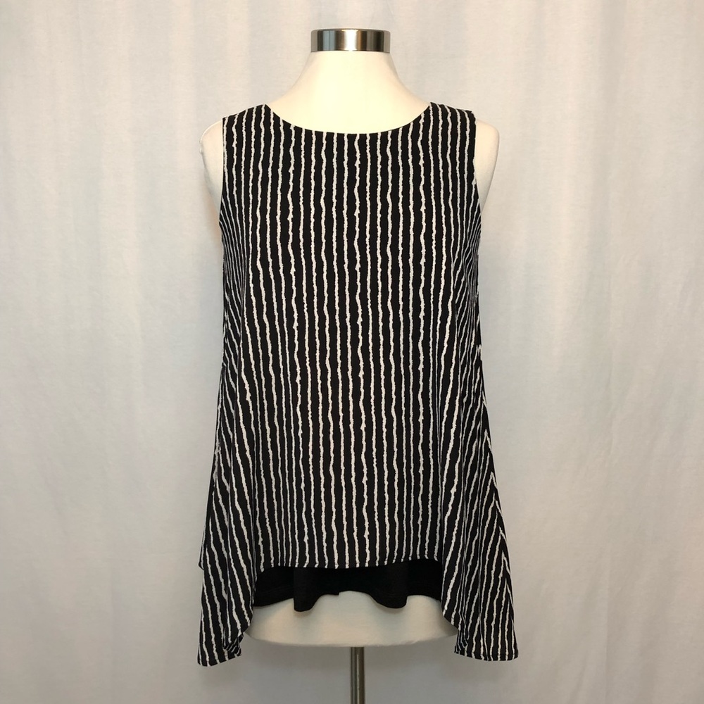 Patrizia Luca Striped 2fer Sleeveless Tunic